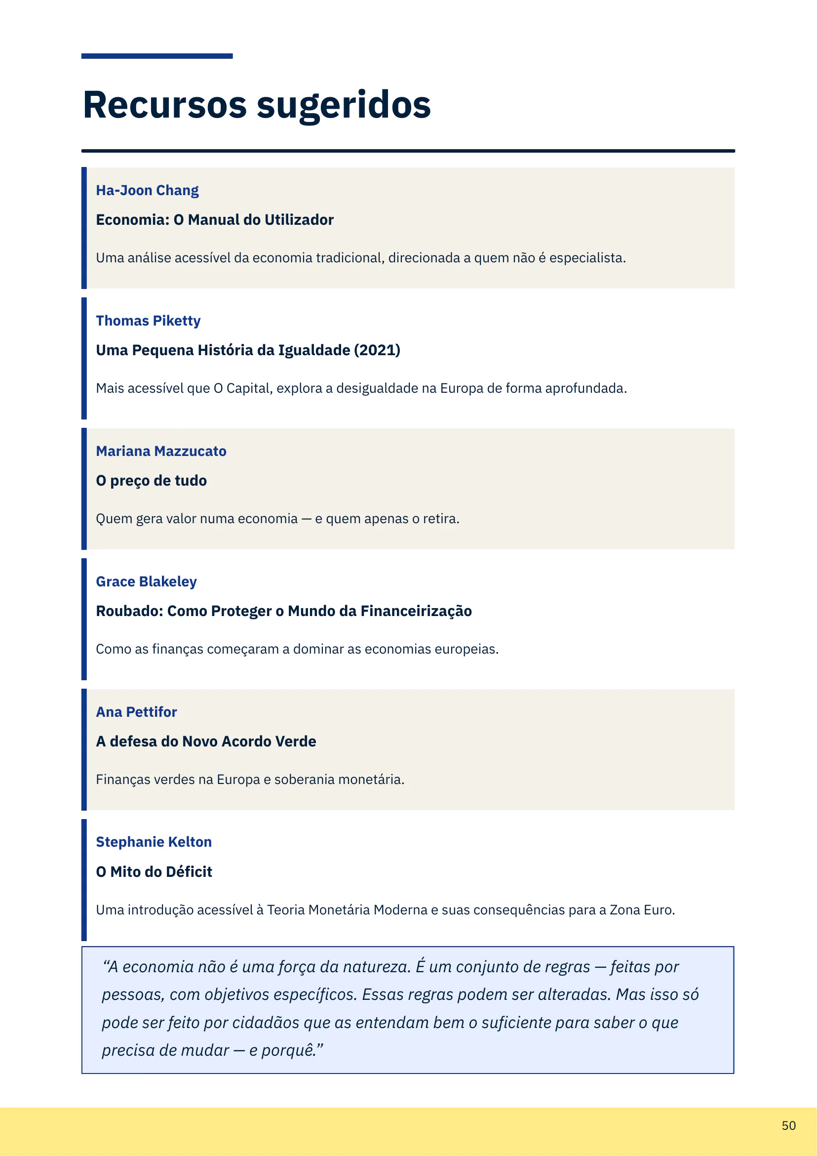 Finanças é Cívico, page 50 of 51