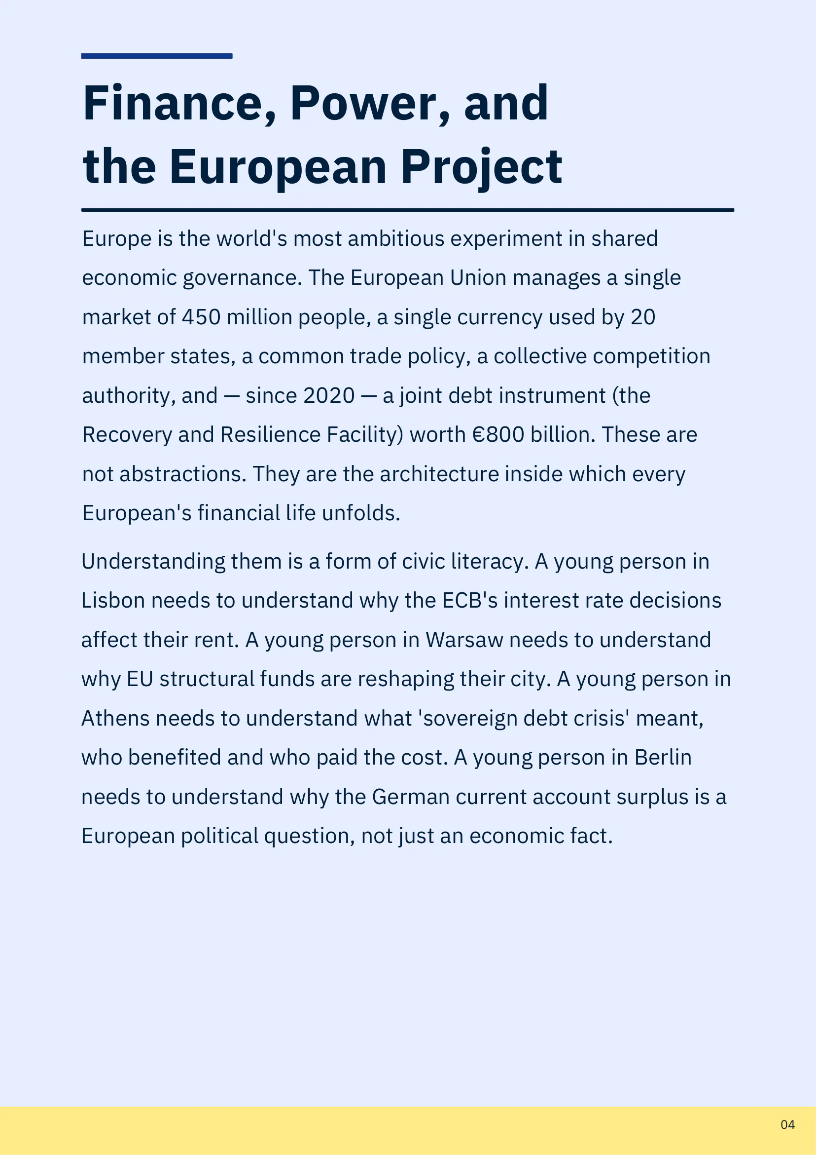 Finance is Civic, page 4 of 51