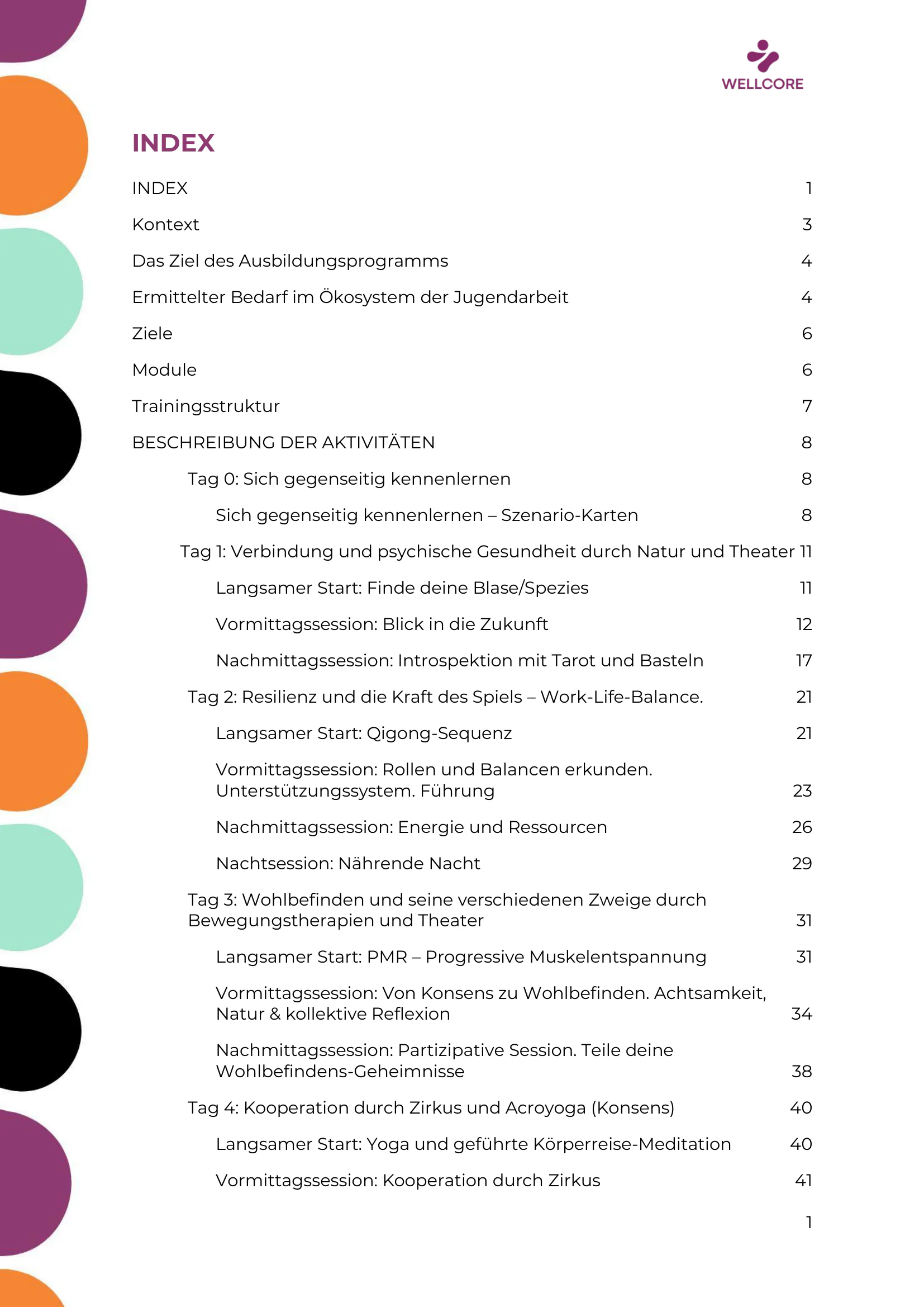 Trainingsprogramm, page 2 of 61