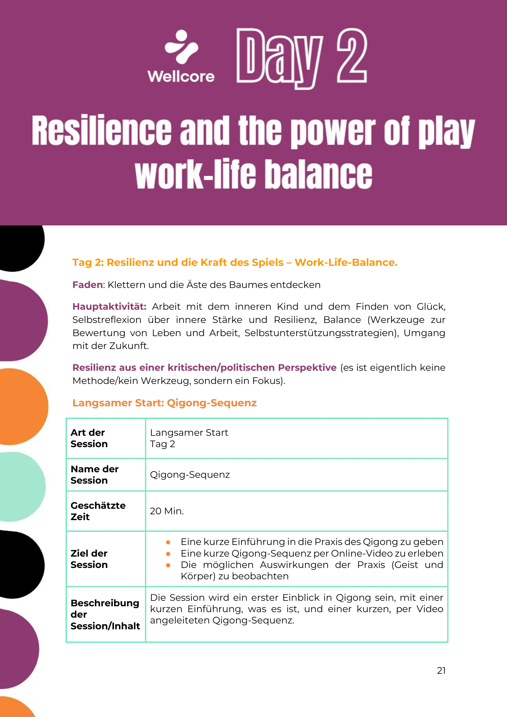 Trainingsprogramm, page 22 of 61
