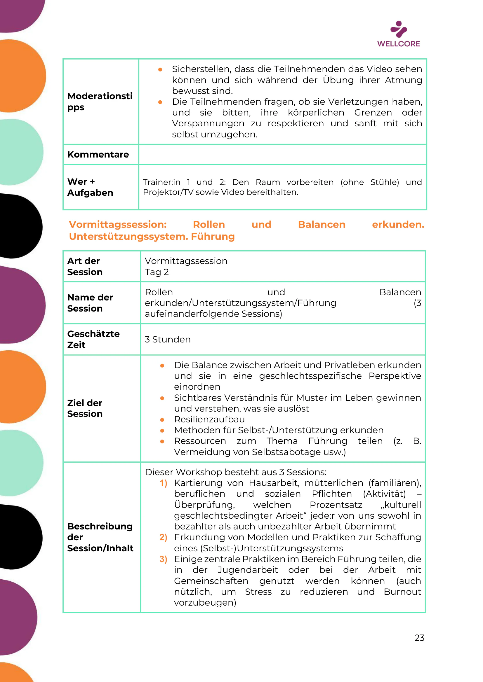 Trainingsprogramm, page 24 of 61
