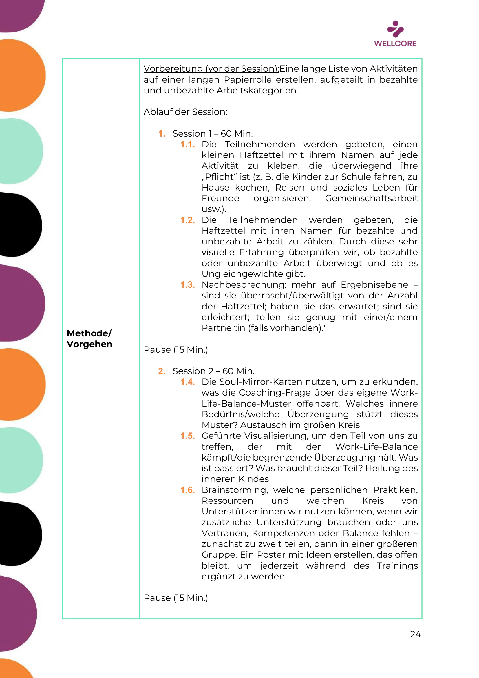 Trainingsprogramm, page 25 of 61