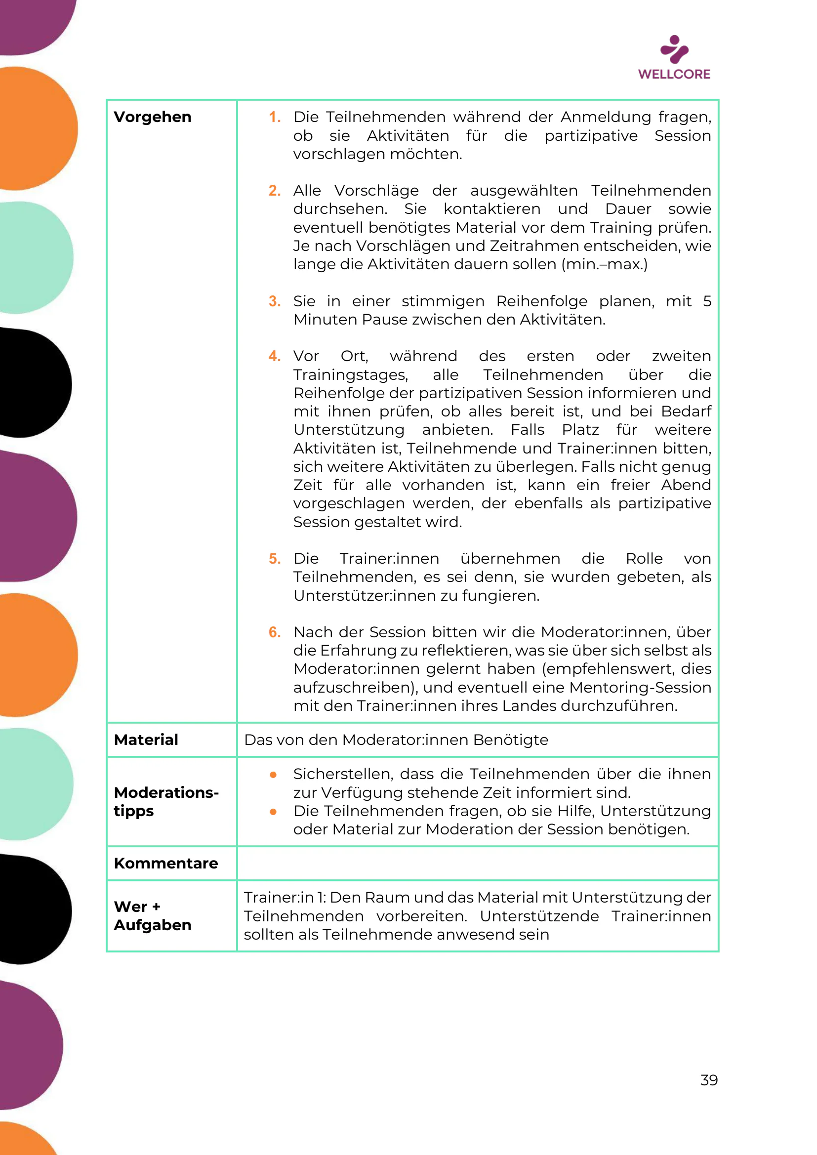 Trainingsprogramm, page 40 of 61