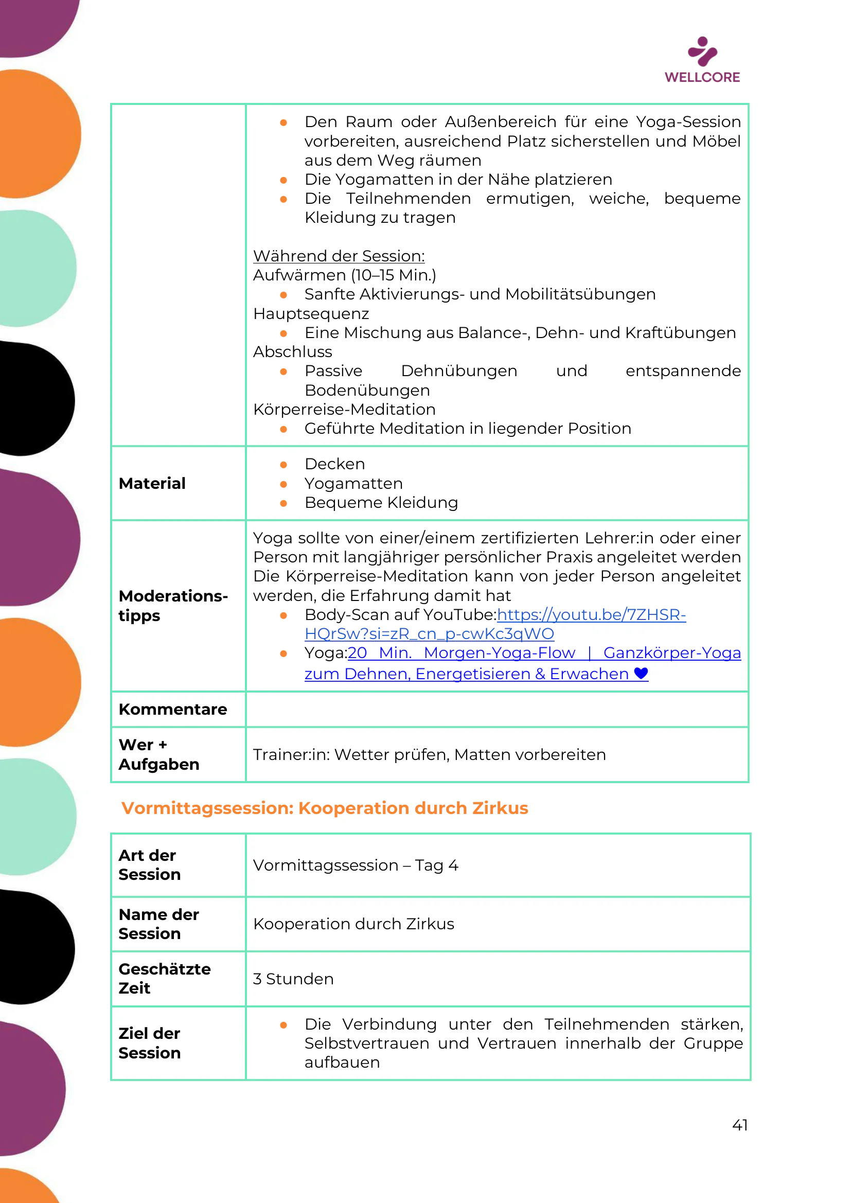 Trainingsprogramm, page 42 of 61