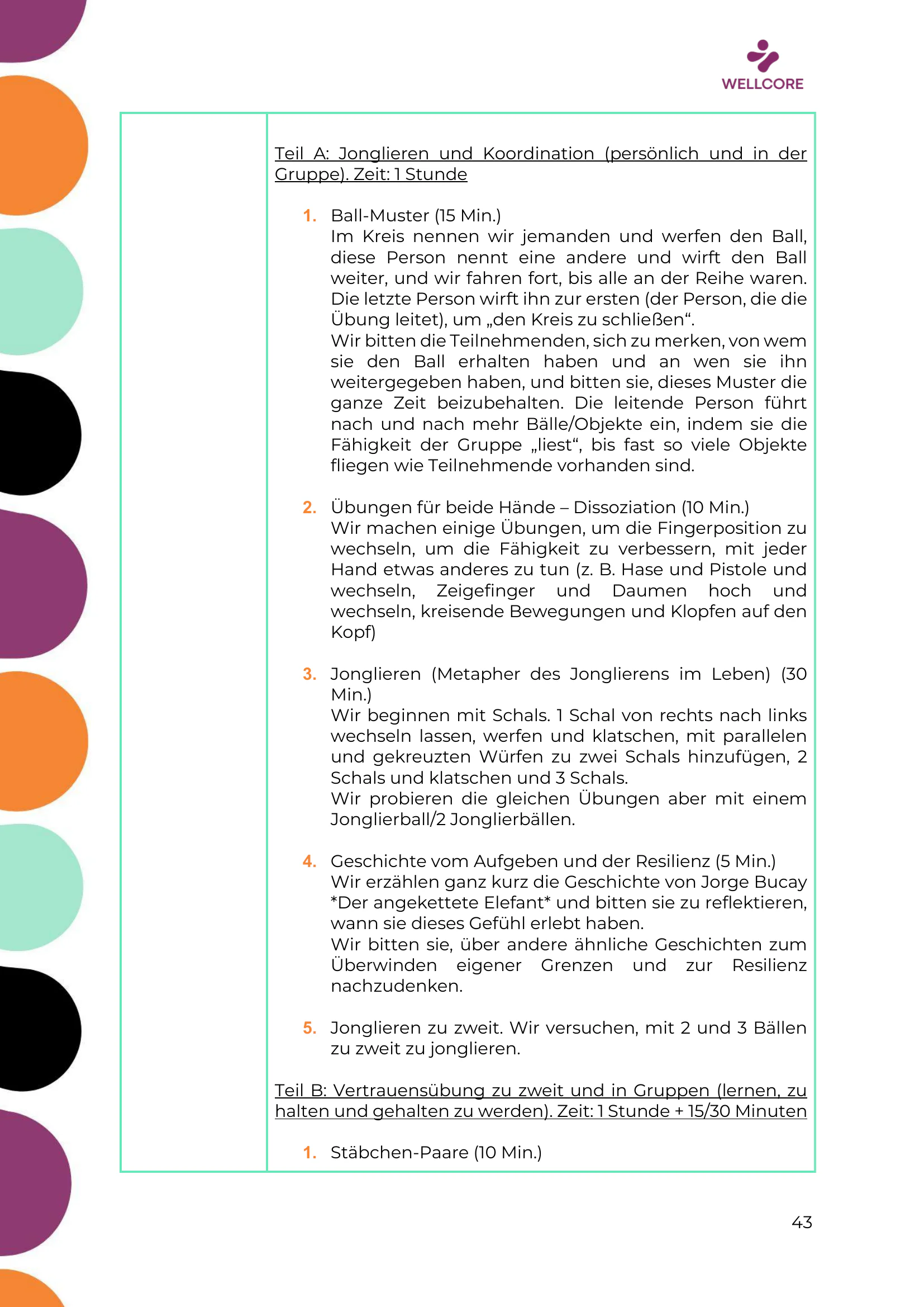 Trainingsprogramm, page 44 of 61