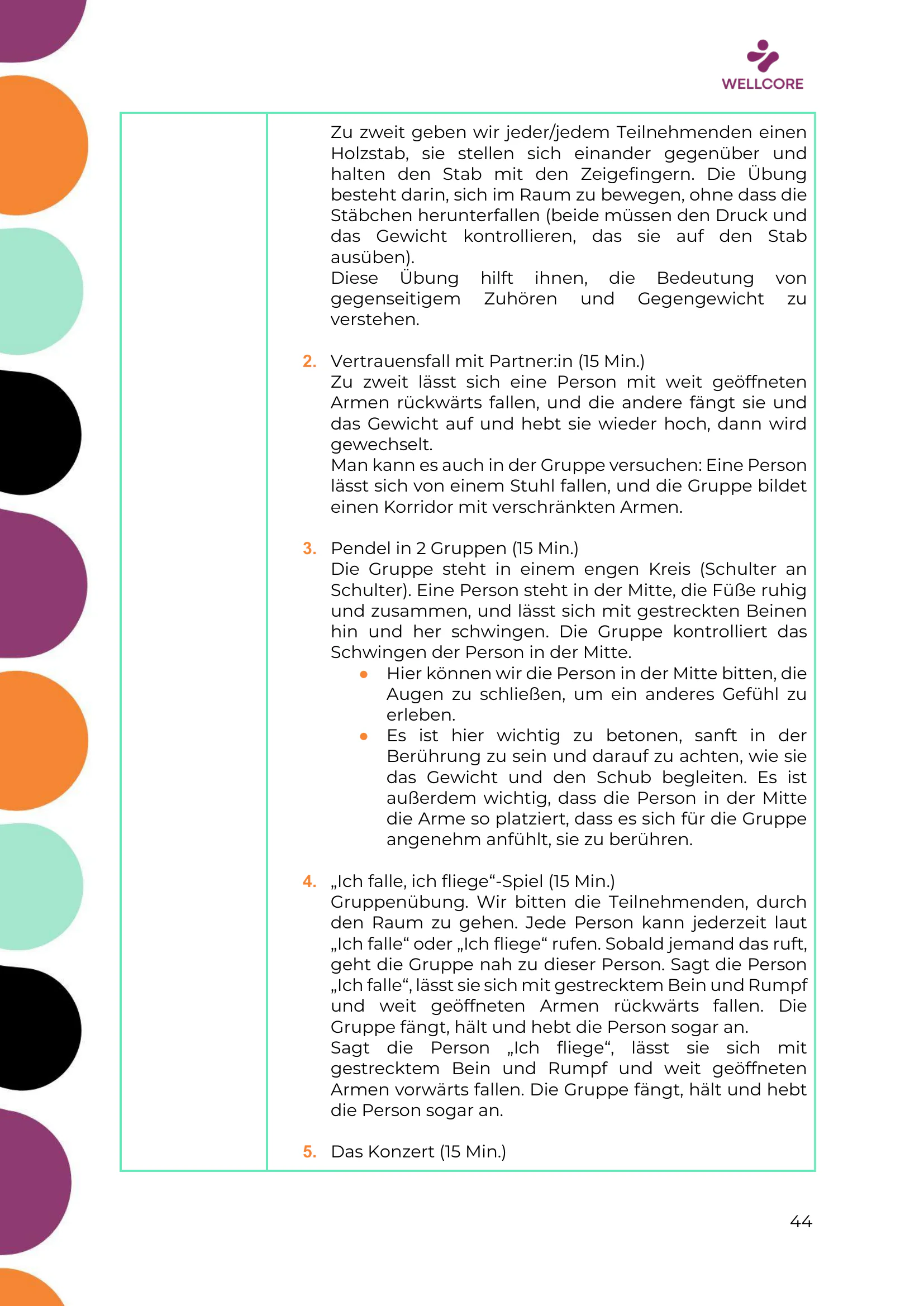 Trainingsprogramm, page 45 of 61
