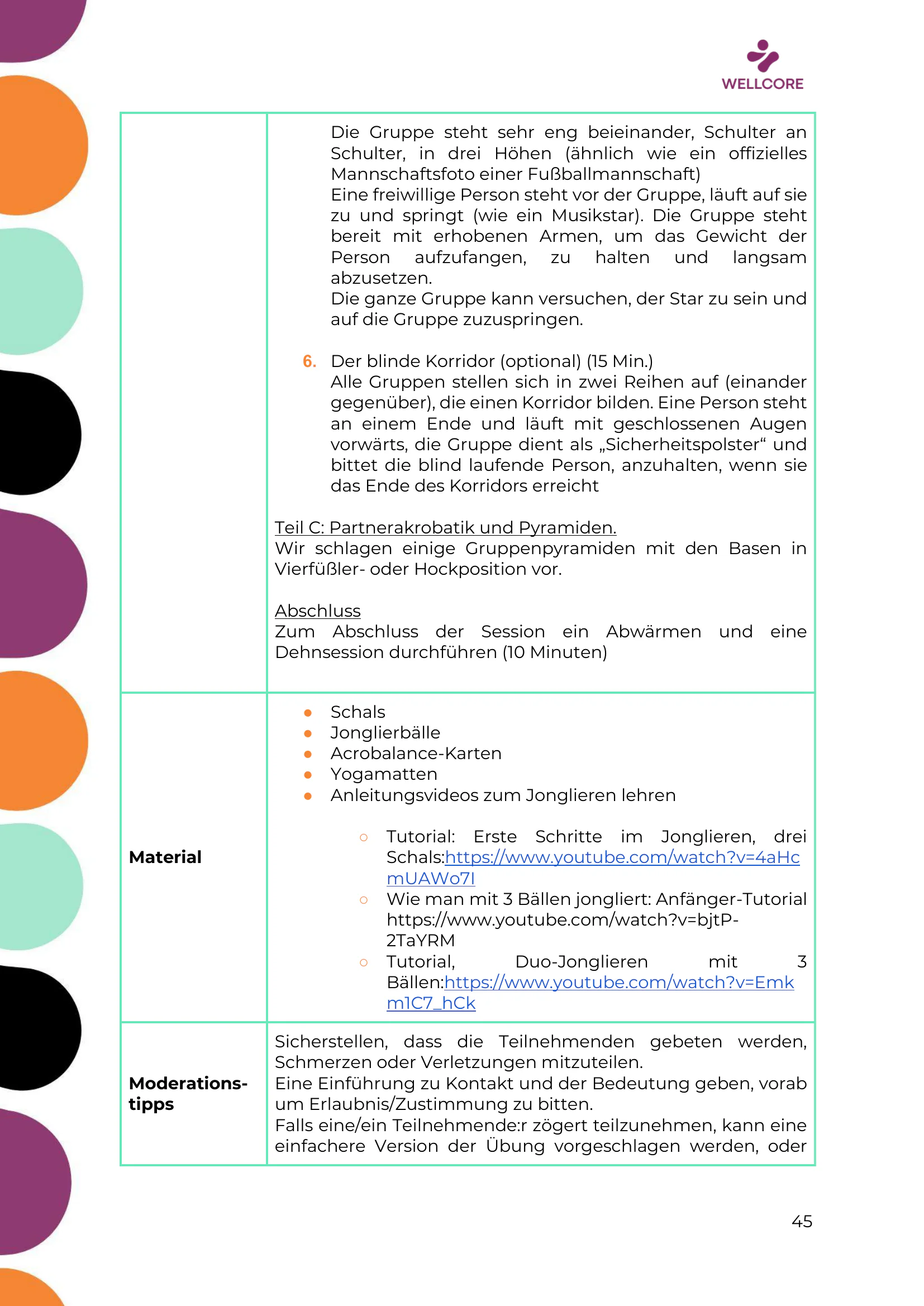 Trainingsprogramm, page 46 of 61