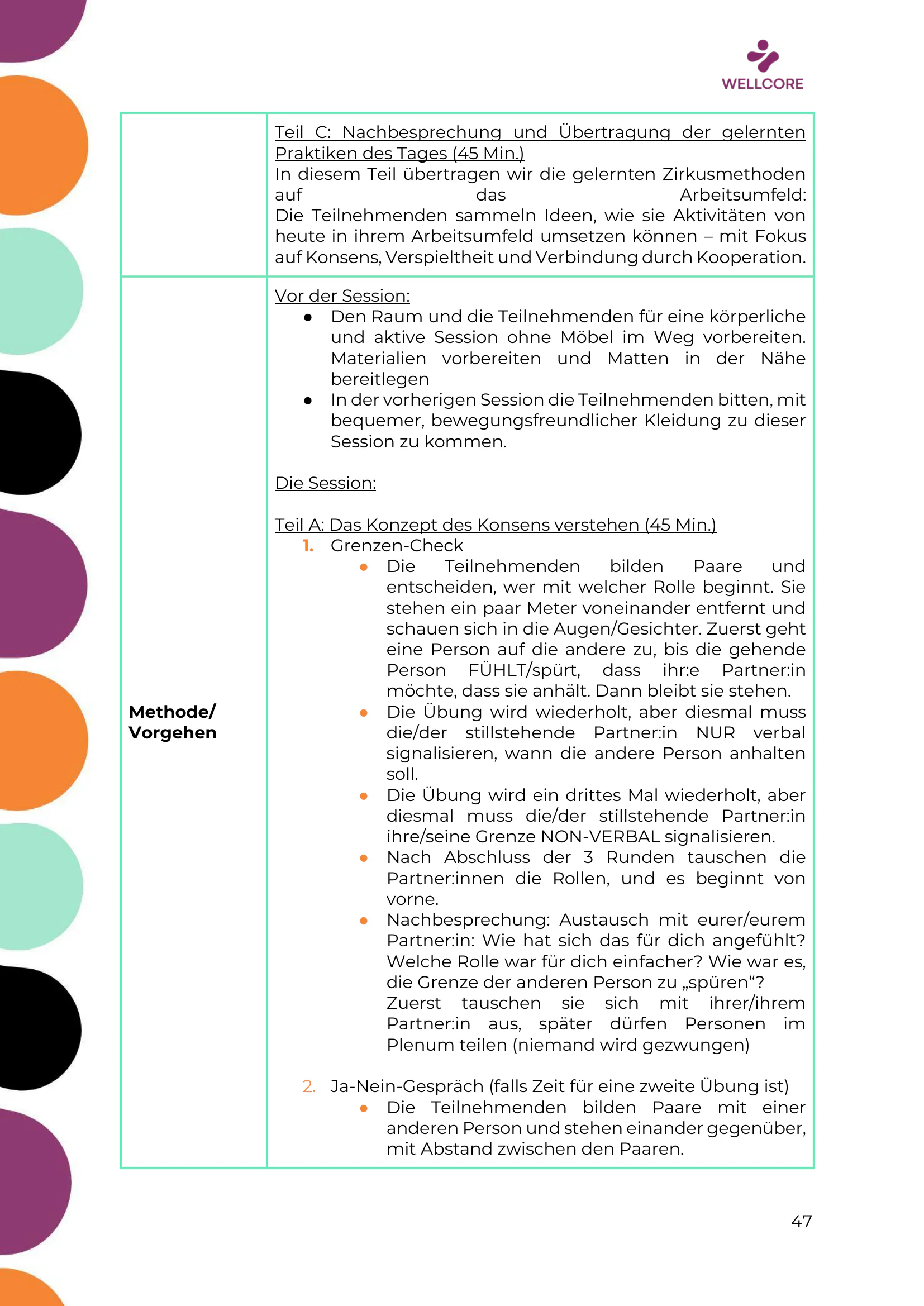 Trainingsprogramm, page 48 of 61