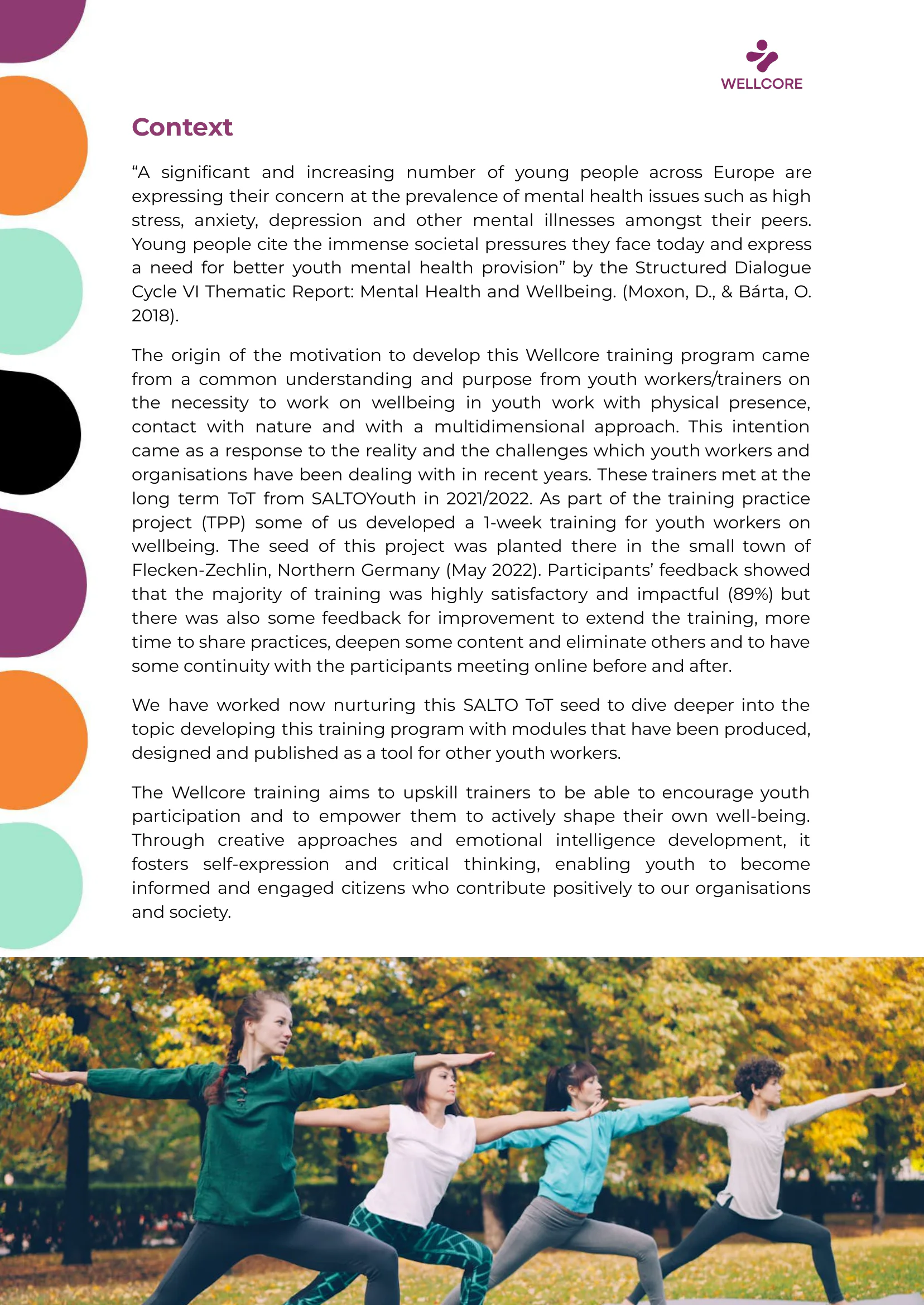 WELLCORE Training Programme, page 4 of 58