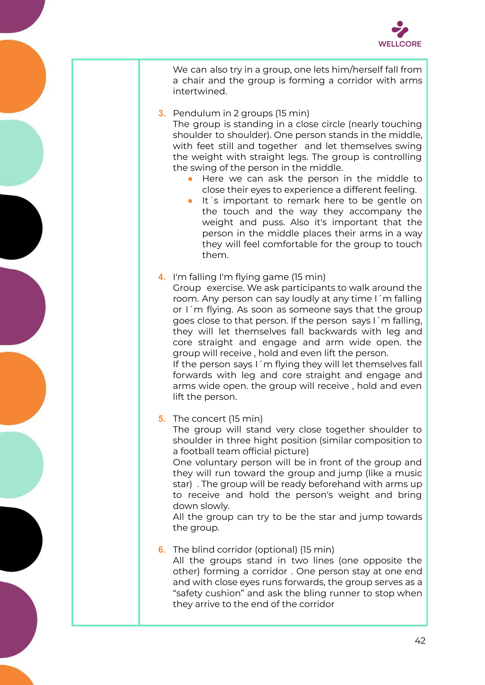 WELLCORE Training Programme, page 43 of 58