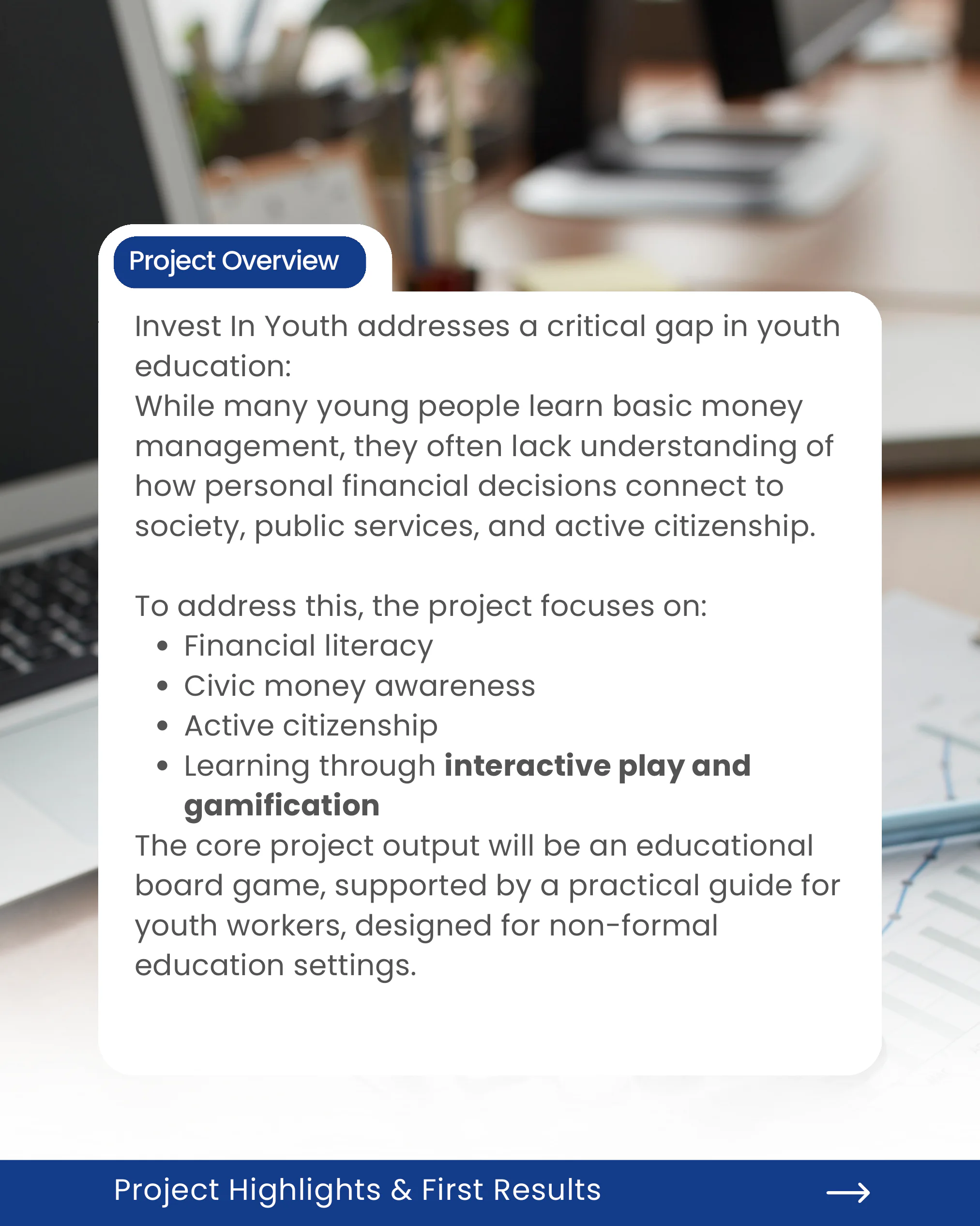 Highlights Newsletter (Newsletter #1 — Invest in Youth), page 3 of 11